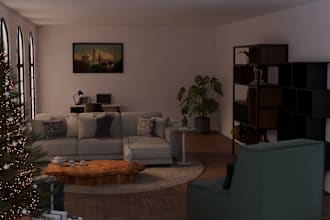 create beautiful 3d interior design with realistic render  for home and office