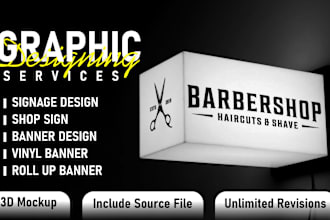 signage design, shop sign, banner design, vinyl banner