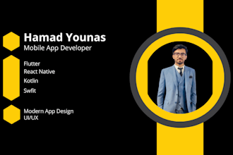 develop mobile application using flutter, react native, kotlin and java