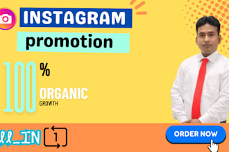 do instagram promotion ,organic growth and follower increase