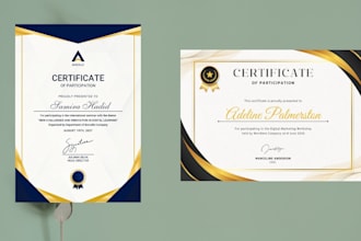 design professional certificates for your achievements