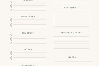 design custom planner, journal, tracker, calendar