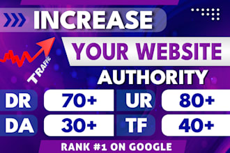increase domain authority ahrefs dr domain authority da ur tf with SEO backlinks