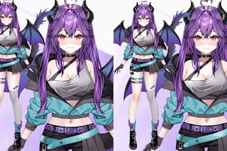 design and rigging anime style live2d vtuber model