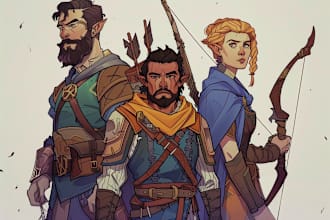draw your dnd character or party