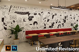 create unique decals doodles murals typography wall art