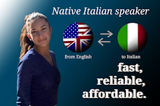 intepret between english and italian