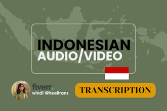 transcribe indonesian audio or video transcription