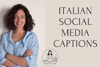 be your italian copywriter for health and wellness social media captions