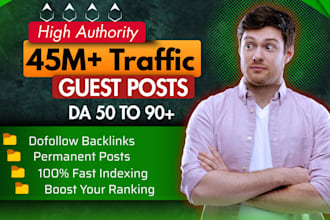 do SEO guest post backlinks and publish article, premium guest posts service