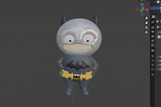 create 3d low poly character models for games