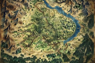 make a high quality digital fantasy map