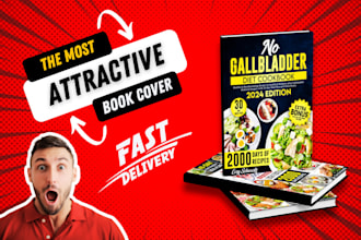 create a awesome cookbook cover, book design for KDP amazon,
