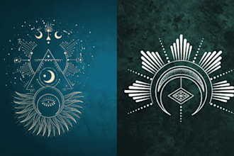 make sacred and geometrical logo for you