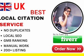 do 200 UK local citations and directory submissions for local SEO