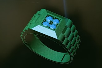 make 3d jewelry design and do rendering