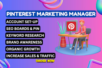 be your pinterest marketing manager to grow your business