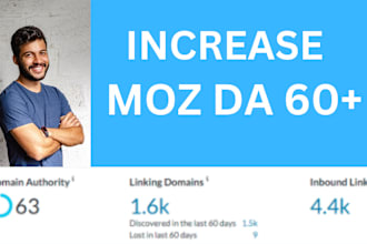 increase moz da 60 domain authority url rating expert service