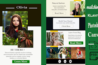 expertly design an email marketing mailchimp email template newsletter