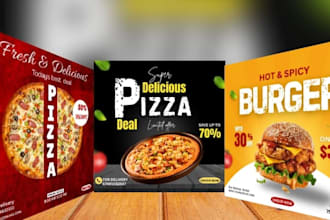 eye catching food poster menu and flyer design for restaurants