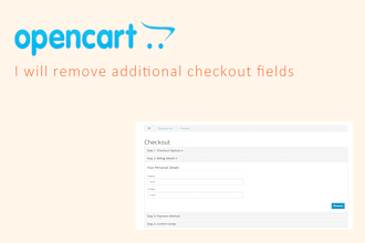 remove address and telephone fields from opencart checkout