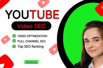 do,your youtube channel seo of video promotion and design