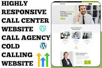 build highly responsive call center website call agency cold calling website