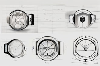 develop industrial and product design concept by sketches