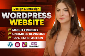 build clean modern mobile wordpress website responsive wordpress website design