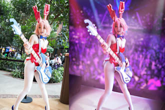 do awesome edit the cosplay actor with the art manipulation