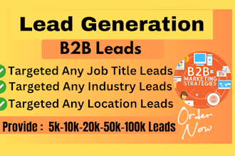 do b2b lead generation and contact list building for any industry