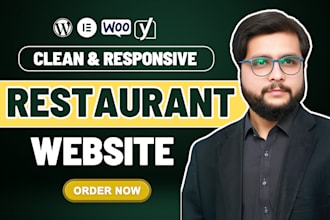 build a restaurant website with wordpress and wix with menu design