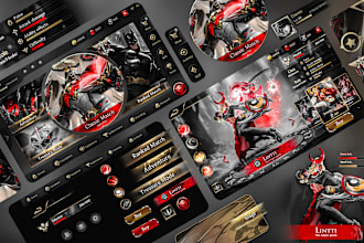 design modern game UI UX for pc games