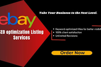do ebay product listing, ebay SEO listing, ebay lister