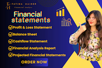 prepare financial statements, profit and loss, cashflow statement, balance sheet