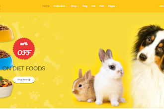 design pet care pet shopify store pet website pet care website dropshipping