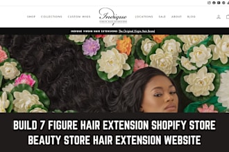 build hair extension dropshipping shopify store beauty store hair care website