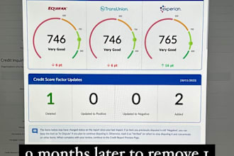 professionally remove experian inquiries within 6 hours