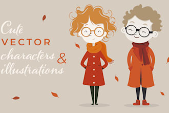 create custom vector flat illustrations
