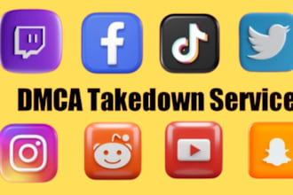 takedown defaming harassing on tiktok,reddit,ig,fb,yt,google under dmca