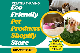 build eco friendly pet products shopify store pet care shopify store