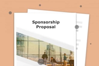 do professional sponsorship proposal writing and designing