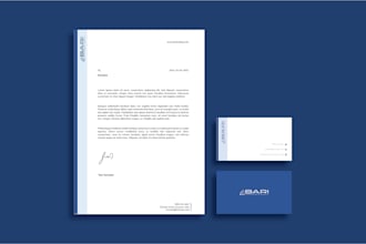 design editable business card, letterhead and invoice template