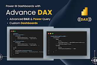 create power bi dashboards with dax and power query support