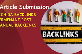 provide article submission to 30 unique sites