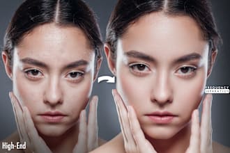 professionally retouch skin, hair, eyes, lips and overall portrait