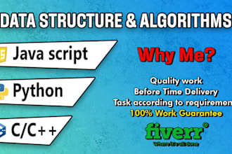 do your data structure algorithms tasks in java cpp  python