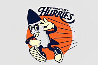 make a unique luxury vintage cute cartoon logo style and any graphics design