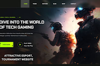design tournament website, esport website, gaming website, fantasy sport website