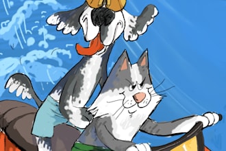 draw your pet as a cartoon character